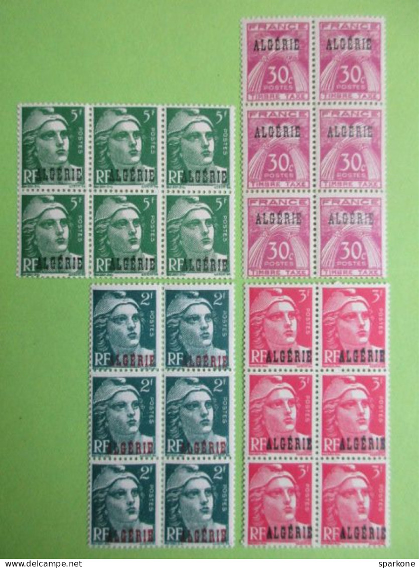 Lot Marianne Gandon - Surcharges Algerie - Timbres Taxe Surcharges Algérie - Bloc De 6 Timbres Neuf - Collections, Lots & Series