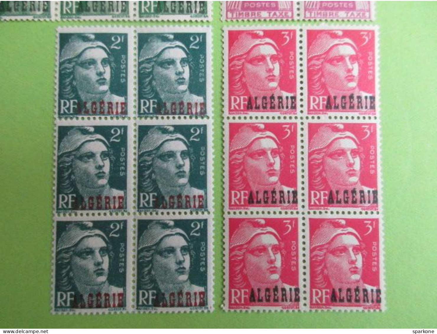 Lot Marianne Gandon - Surcharges Algerie - Timbres Taxe Surcharges Algérie - Bloc De 6 Timbres Neuf - Collezioni & Lotti