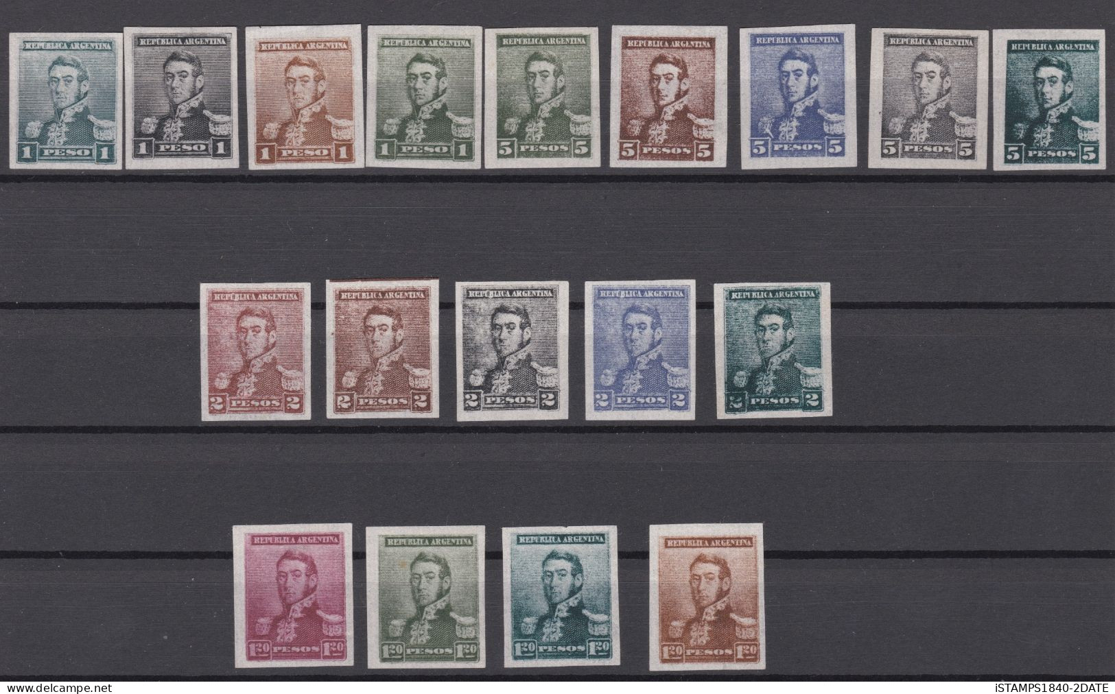 001228/ Argentina Colour Trial Proofs Collection On India Paper (77)