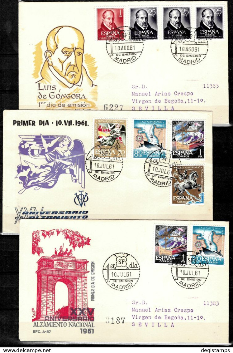 Spain Year 1955 / 60 First Day Covers - FDC