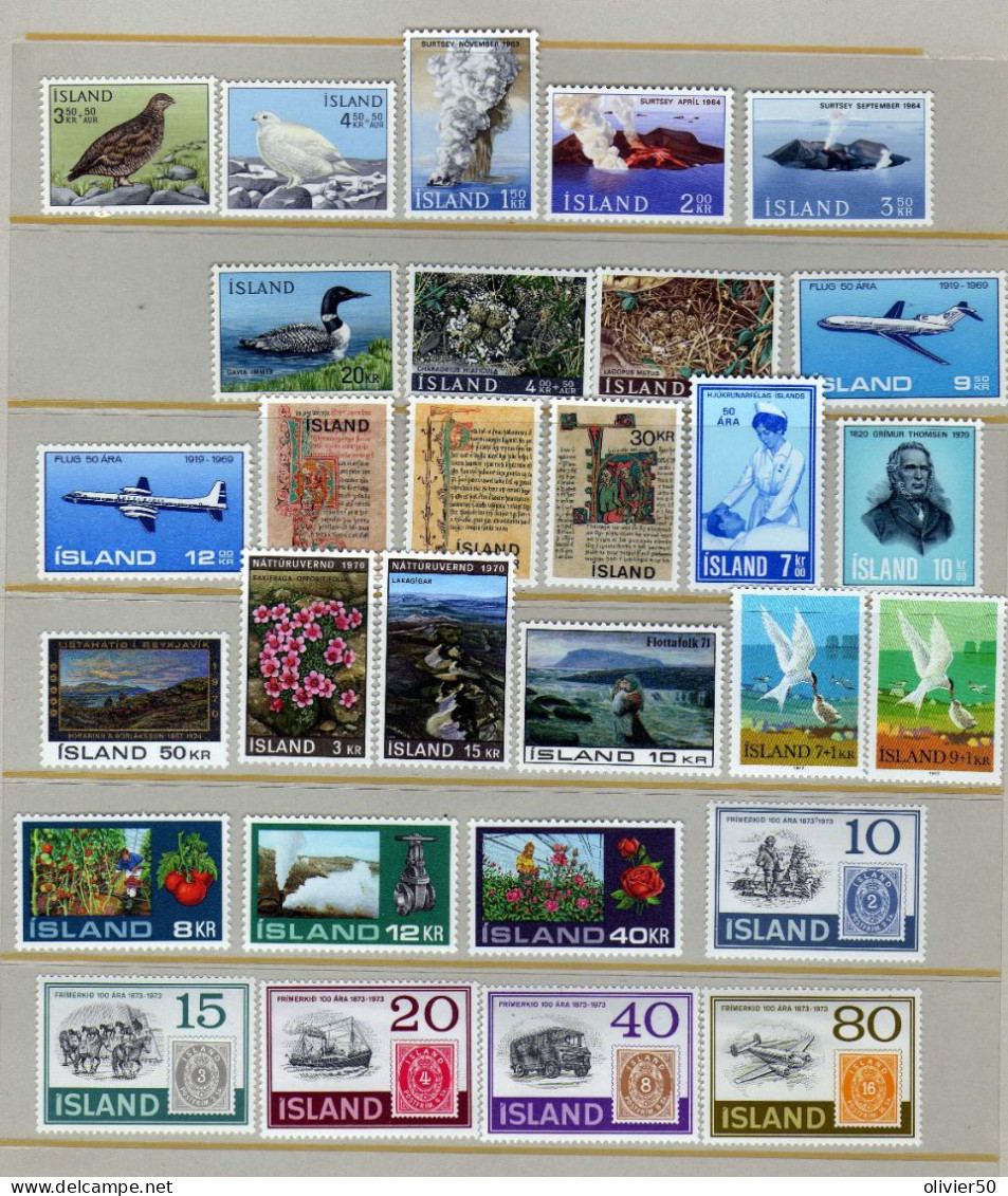 Islande -- Faune - Flore  - Centenaire Du Timbre - Sites -  Neufs** - MNH - Nuovi