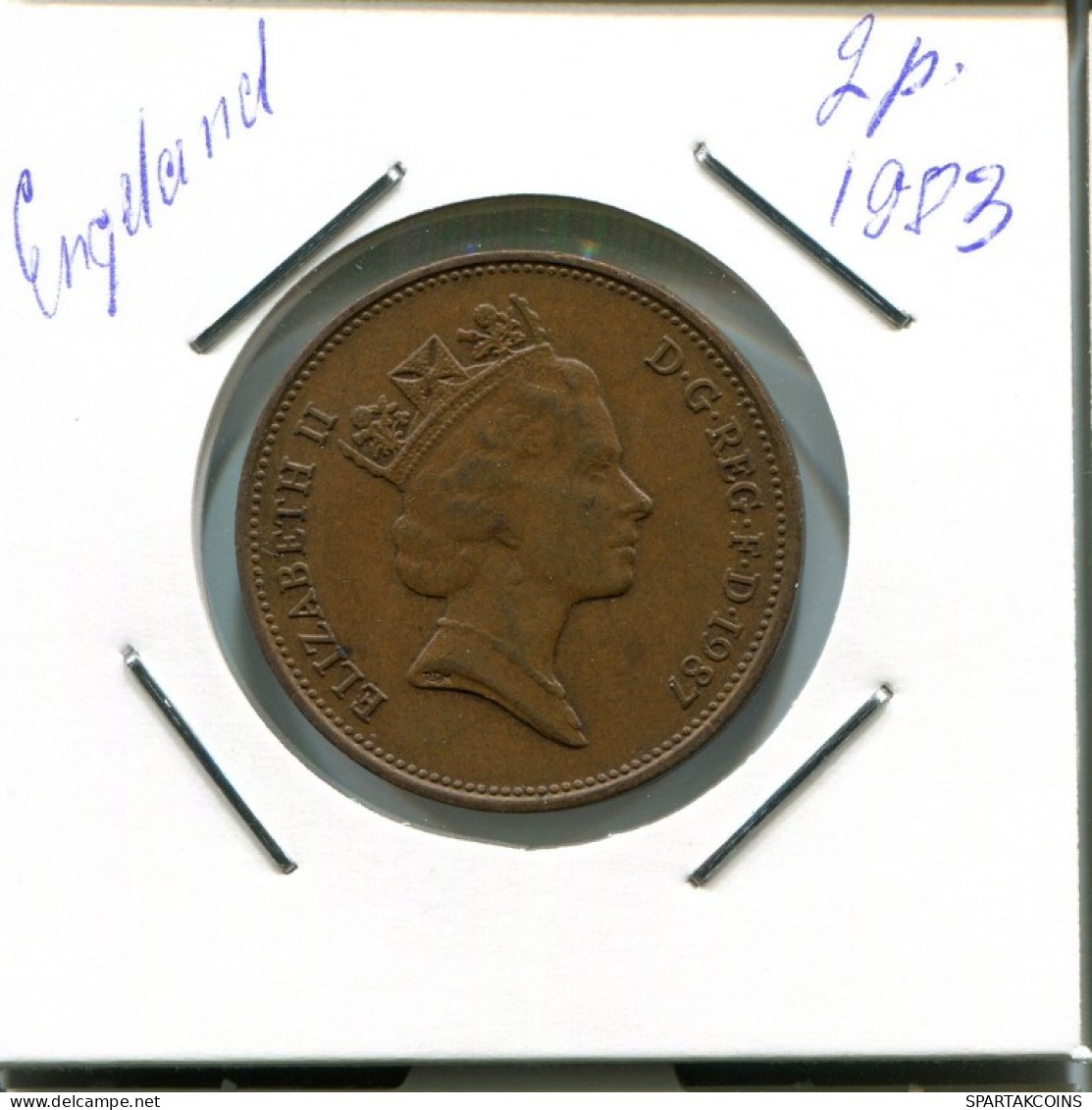 2 PENCE 1987 UK GBAN BRETAÑA GREAT BRITAIN Moneda #AN568.E.A - 2 Pence & 2 New Pence