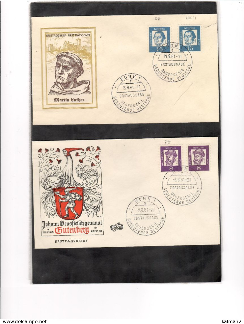 TEM20393   -   FDC  COPPIE  MICHEL 347/355  ( X + Y ) - CAT, UNIFICATO 220/I-228/I. - 1961-1970