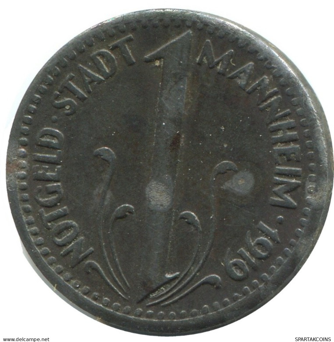 10 PFENNIG 1919 STADT MANNHEIM ALEMANIA Moneda GERMANY #AD588.9.E.A - 10 Renten- & 10 Reichspfennig