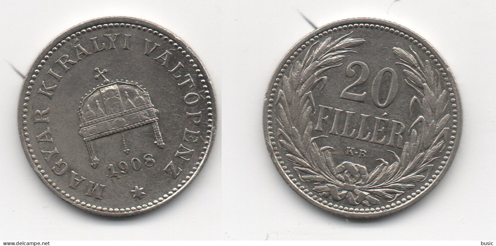 +  20 FILLER 1908 + - Hungary