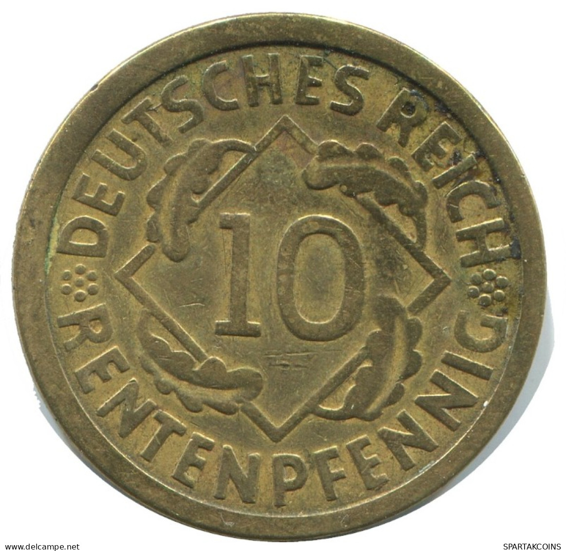 10 RENTENPFENNIG 1924 A DEUTSCHLAND Münze GERMANY #AD581.9.D.A - 10 Renten- & 10 Reichspfennig