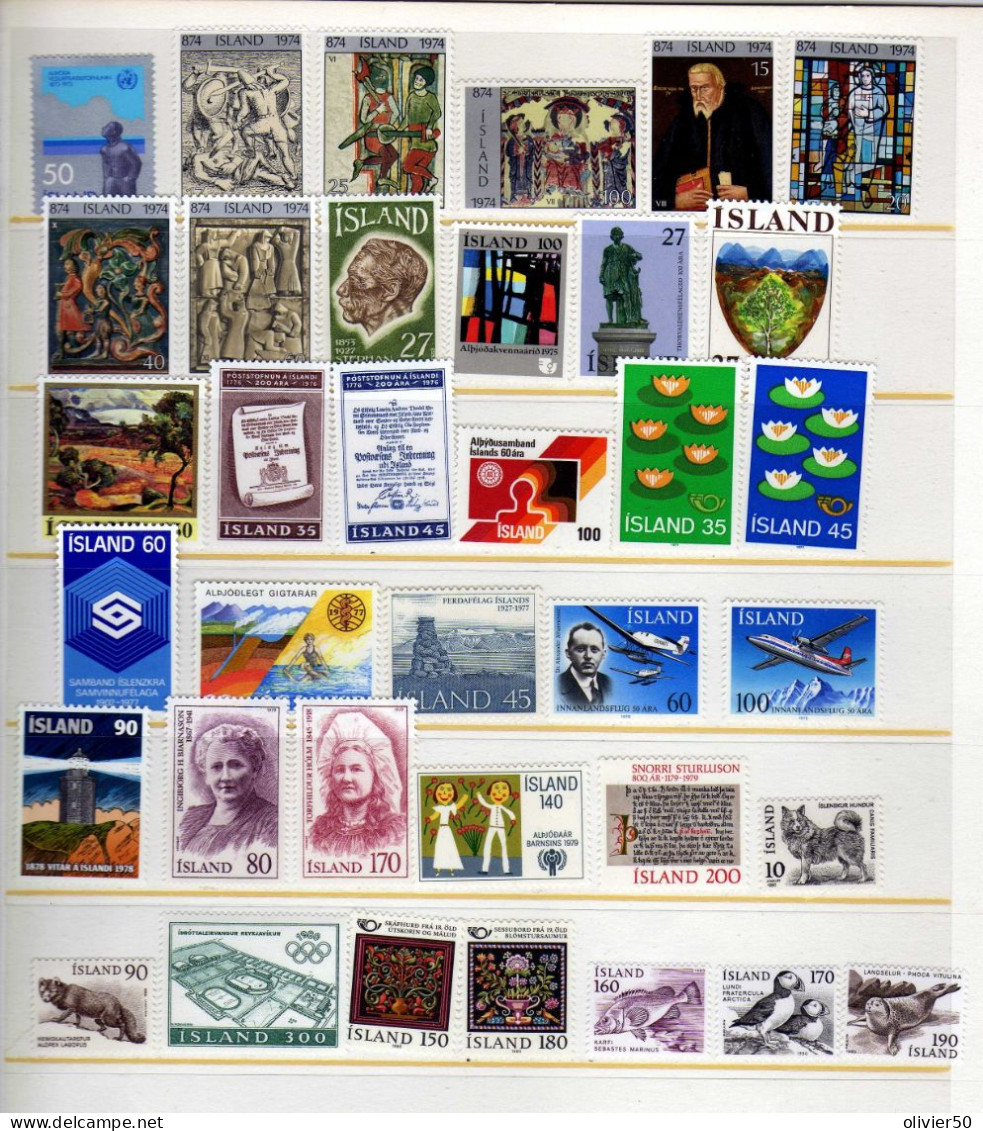 Islande -- Art - Celebrites - Faune - Evenements  -  Neufs** - MNH - Unused Stamps