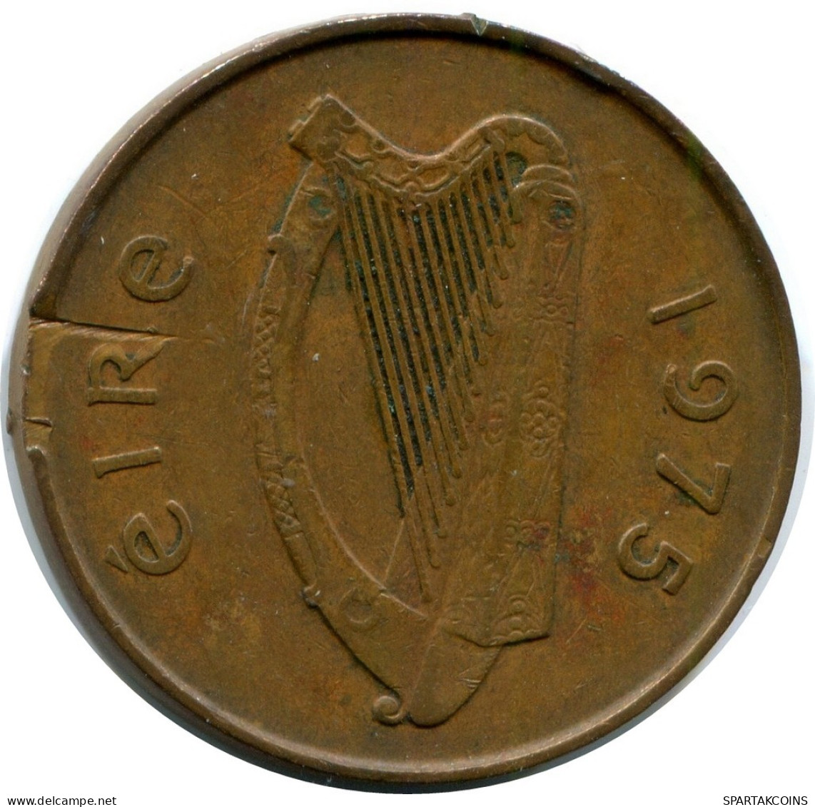 2 PENCE 1975 IRLANDE IRELAND Pièce #AY672.F.A - Irlande
