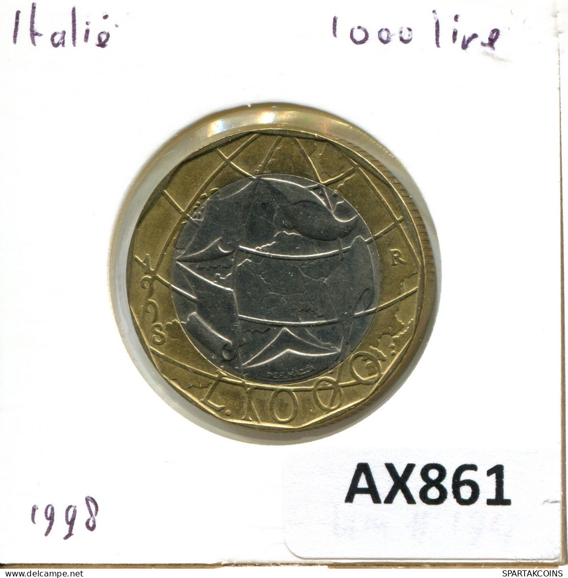 1000 LIRE 1998 ITALIEN ITALY Münze BIMETALLIC #AX861.D.A - 1 000 Lire