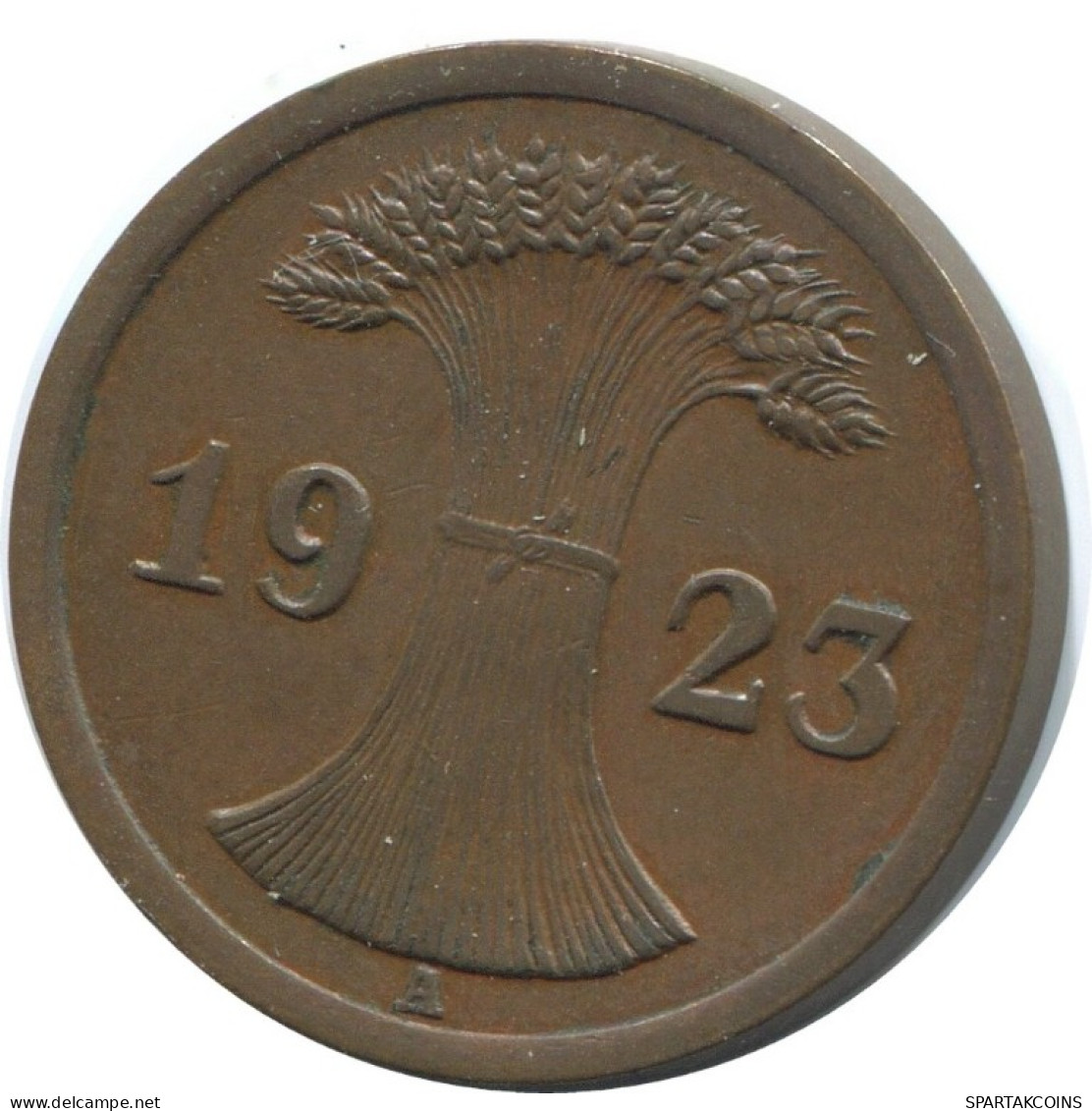 2 RENTENPFENNIG 1923 A ALEMANIA Moneda GERMANY #AE271.E.A - 2 Rentenpfennig & 2 Reichspfennig
