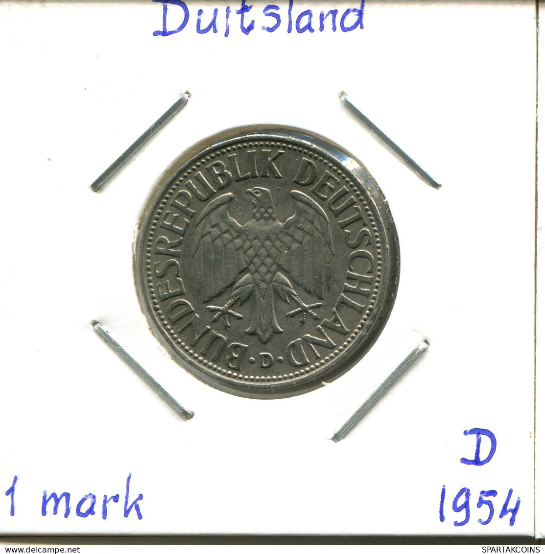 1 DM 1954 D BRD DEUTSCHLAND Münze GERMANY #DB699.D.A - 1 Mark