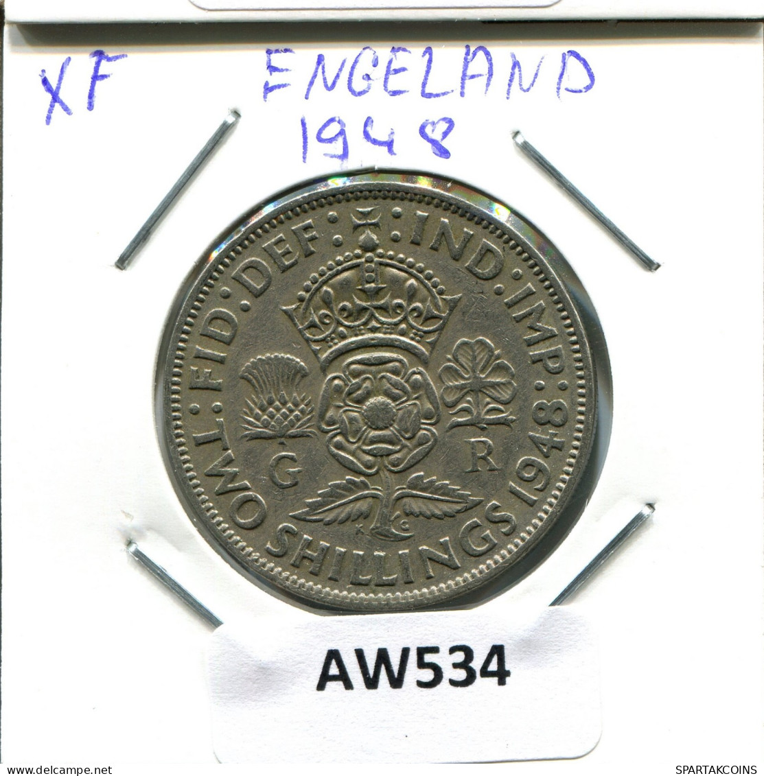 2 SHILLINGS 1948 UK GROßBRITANNIEN GREAT BRITAIN Münze #AW534.D.A - J. 1 Florin / 2 Shillings