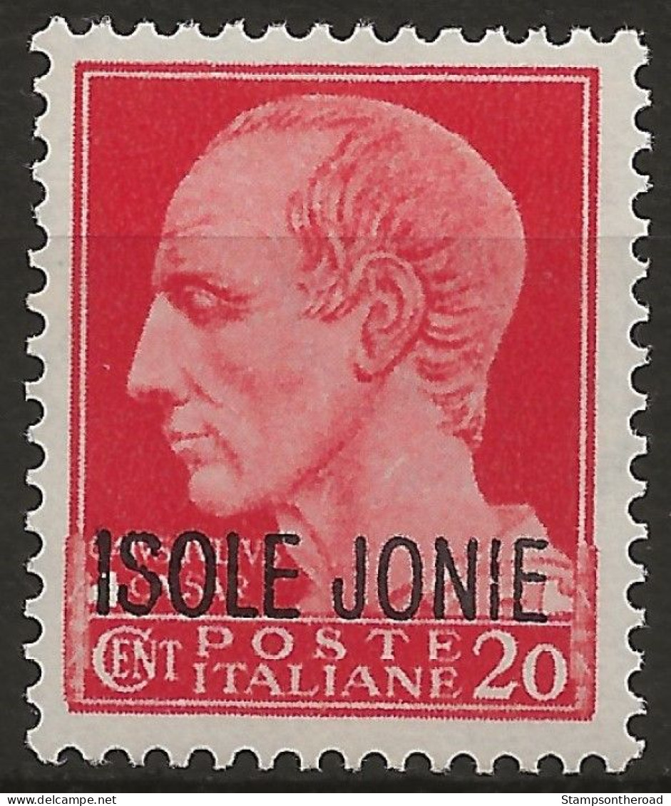 OIJO3N - 1941 Occup. Milit. Ital. ISOLE JONIE, Sass. Nr. 3, Francobollo Nuovo Senza Linguella **/ - Ionische Eilanden