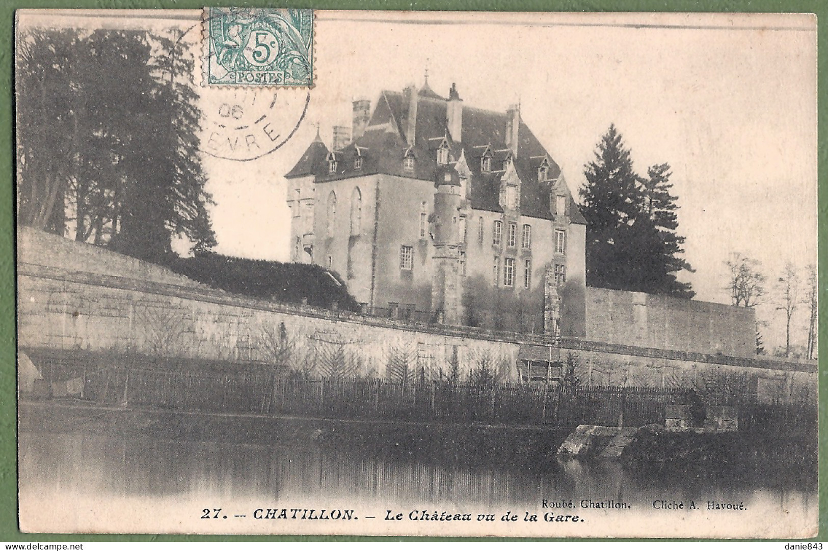 CPA Vue Rare - NIEVRE - CHATILLON - LE CHATEAU VU DE LA GARE - Chatillon En Bazois