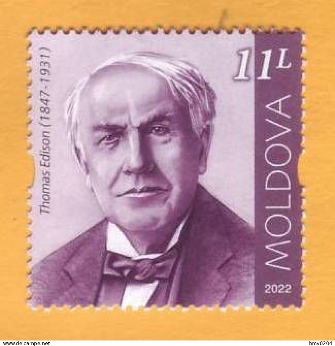 2022  Moldova Personalities Who Changed The World History 175 Thomas Edison (1847-1931), American Inventor.1v Mint - Moldavie