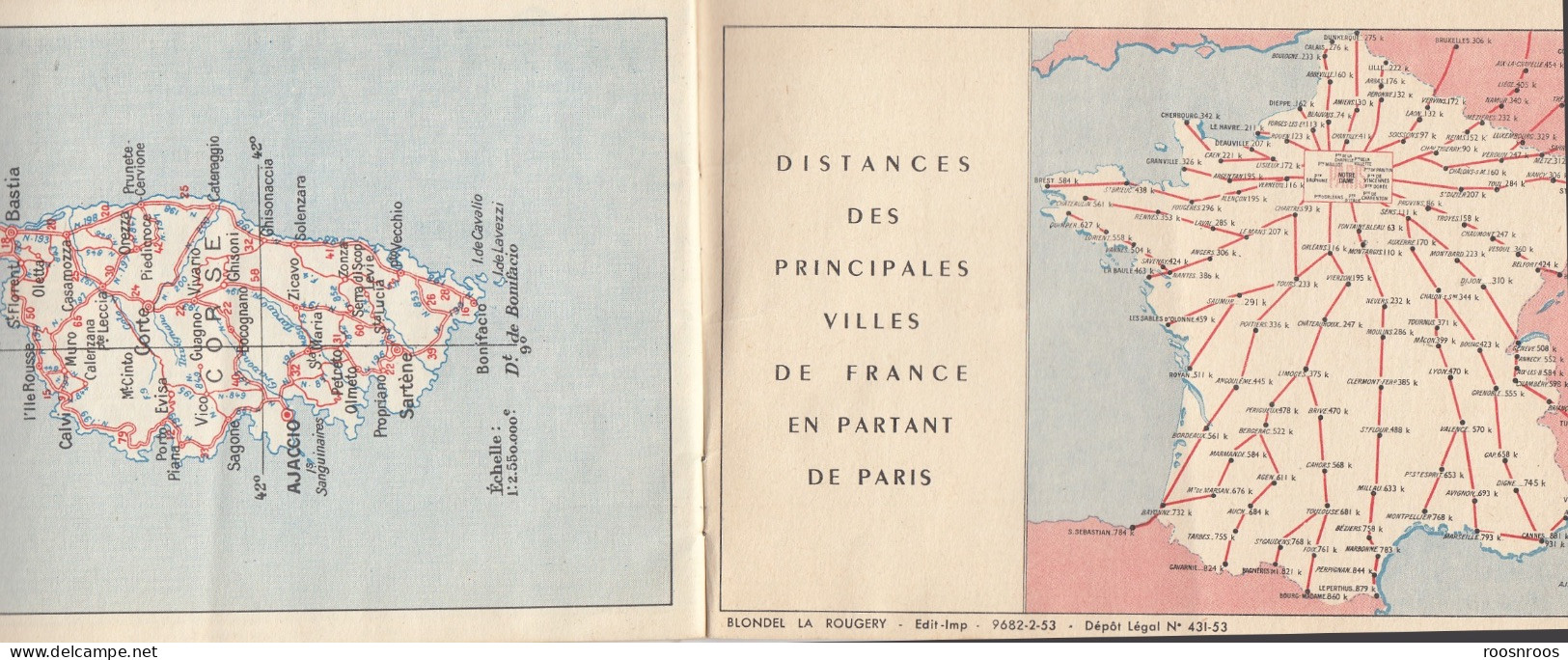 LIVRET LES ROUTES DE FRANCE AU 1/300 000  - CHAINE BP ENERGIC - LISTE DES STATIONS  ESSENCE BP 1953 - Cartes Routières