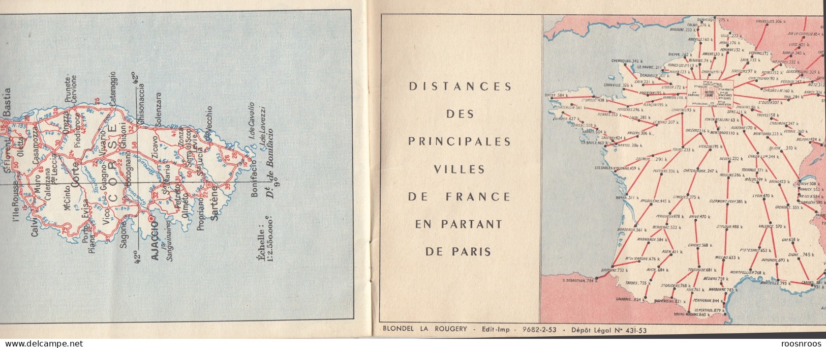 LIVRET LES ROUTES DE FRANCE AU 1/300 000  - CHAINE BP ENERGIC - LISTE DES STATIONS  ESSENCE BP 1953 - Carte Stradali