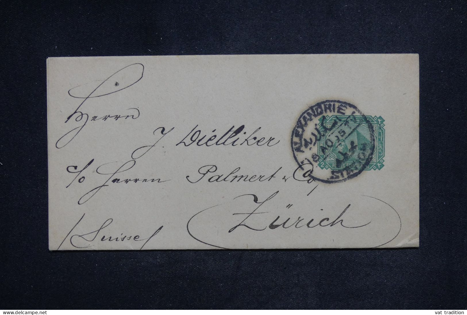 EGYPTE - Enveloppe Commerciale De Alexandrie Pour La Suisse En 1895 - L 151507 - 1866-1914 Khedivate Of Egypt