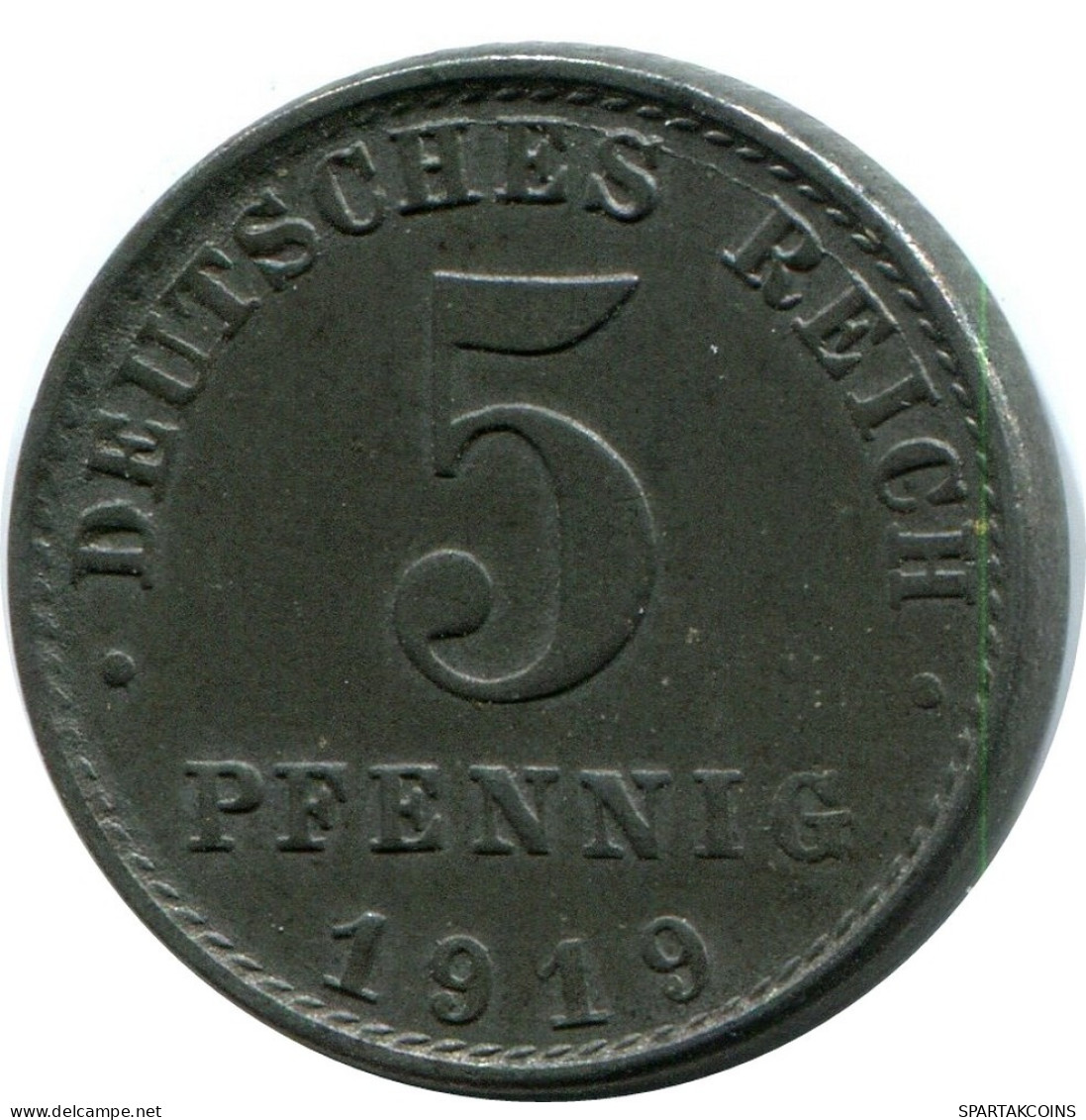 5 PFENNIG 1919 A DEUTSCHLAND Münze GERMANY #AX563.D.A - 5 Rentenpfennig & 5 Reichspfennig