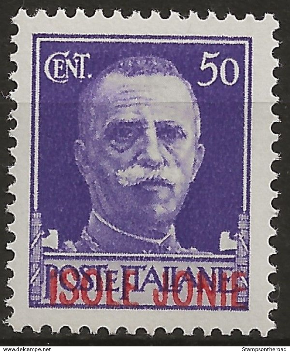 OIJO6N - 1941 Occup. Milit. Ital. ISOLE JONIE, Sass. Nr. 6, Francobollo Nuovo Senza Linguella **/ - Islas Jónicas