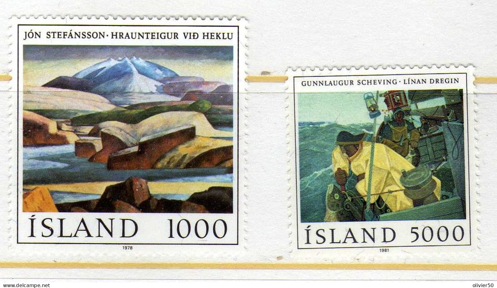 Islande -  Tableaux - Paysages - Pecheurs -  Neufs** - MNH - Ongebruikt