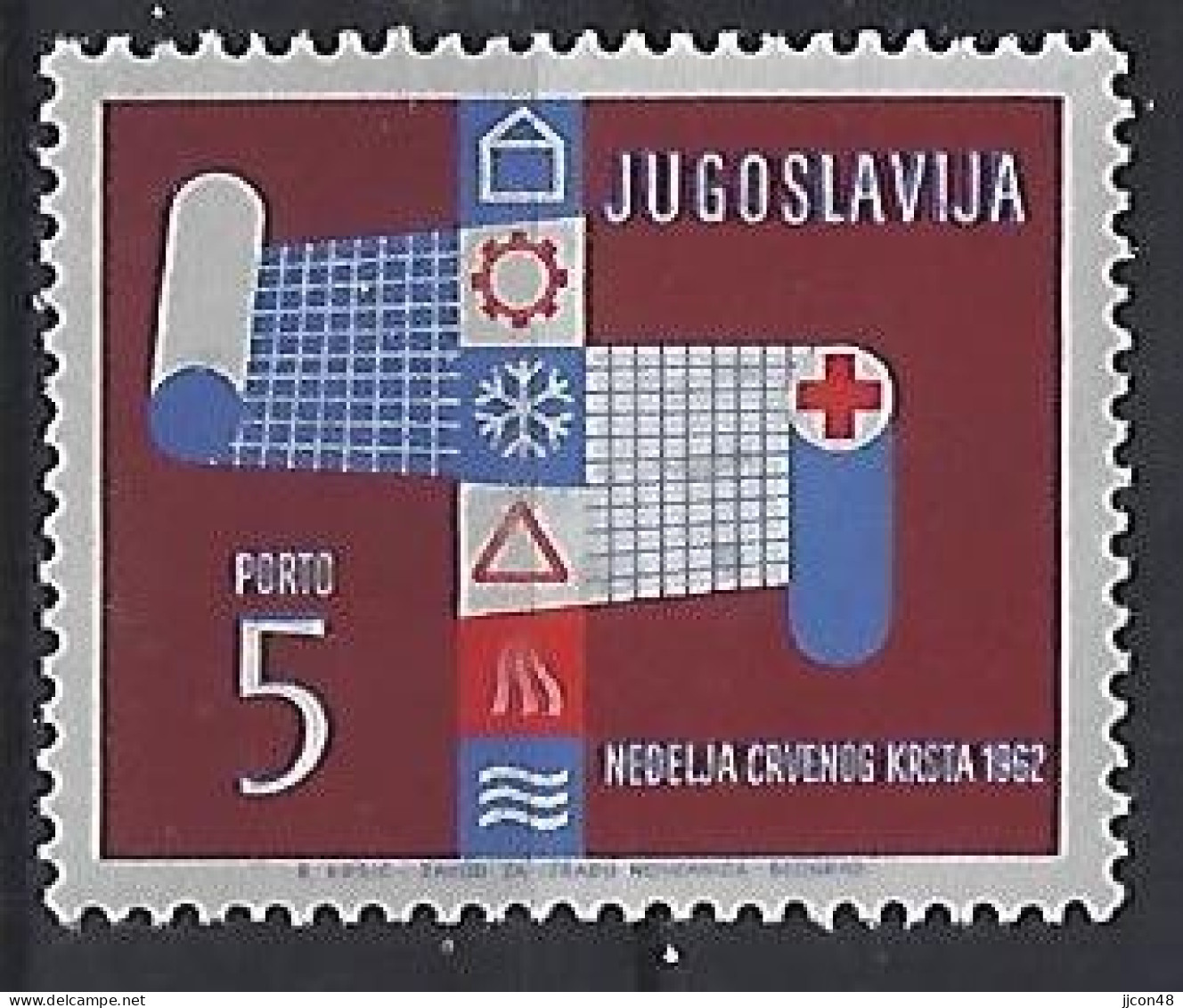 Jugoslavia 1962  Zwangszuschlagsmarken-Porto (**) MNH  Mi.24 - Beneficiencia (Sellos De)