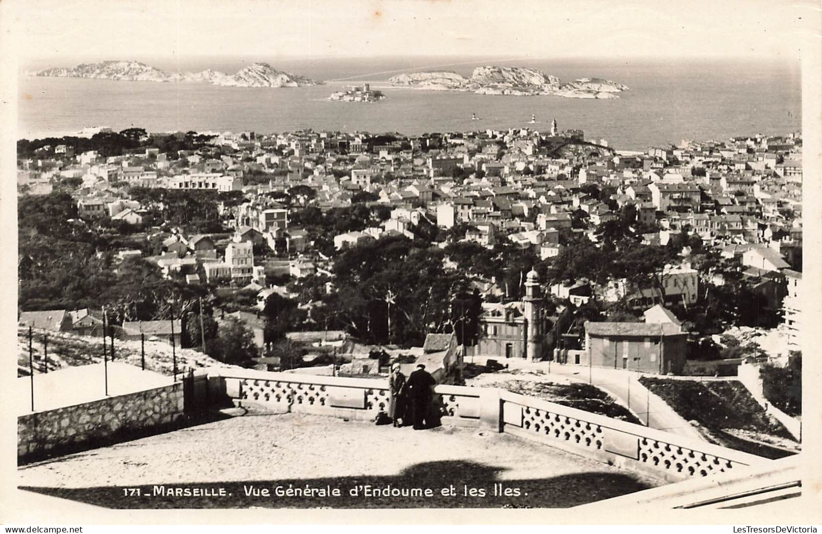 FRANCE -  Marseille - Vue Générale D'Endoume Et Les Iles - Edit La Cigogne - Carte Postale Ancienne - Endoume, Roucas, Corniche, Strände