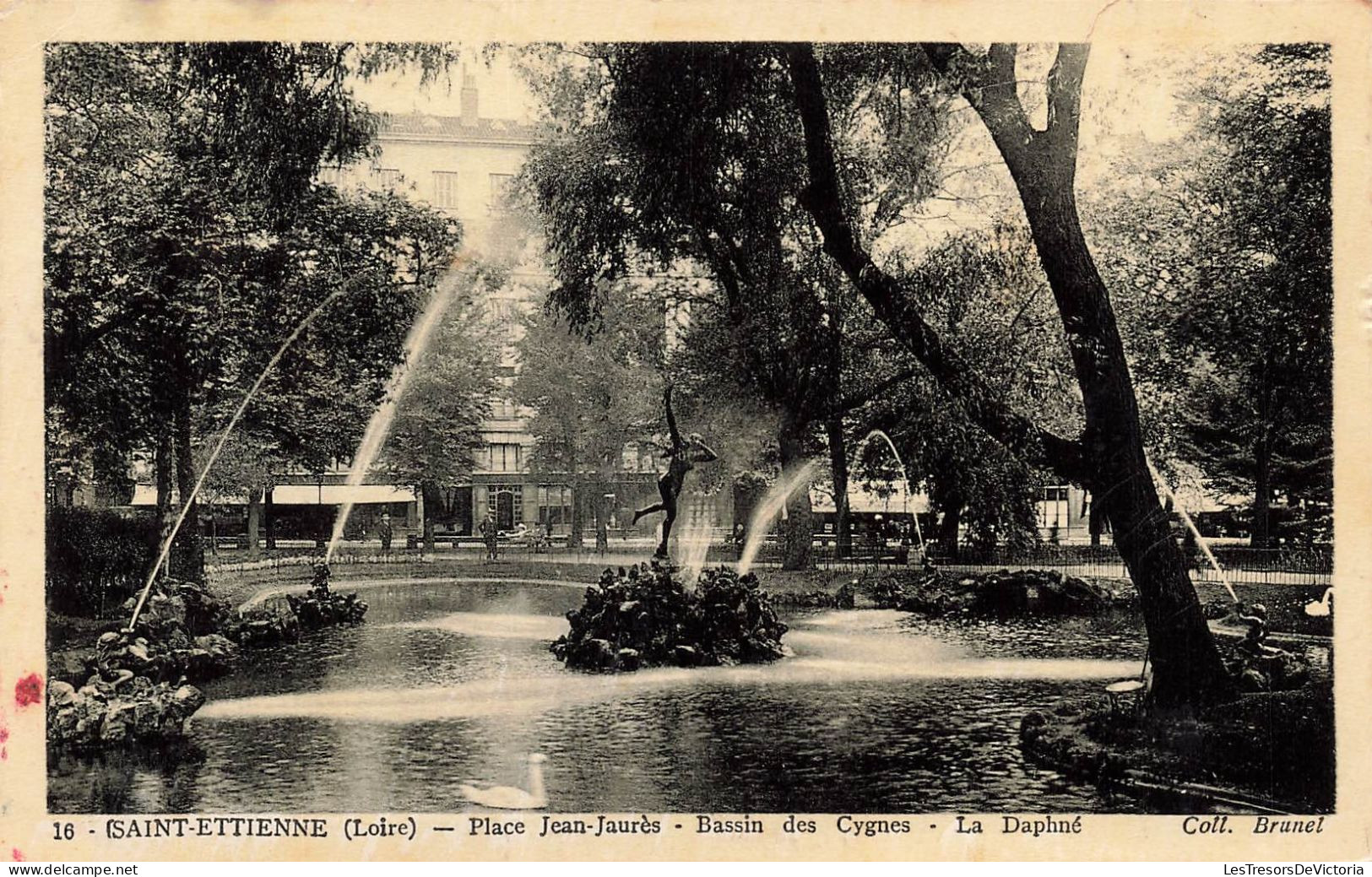 FRANCE - Saint Etienne - Place Jean Jaurès - Bassin Des Cygnes - La Daphné - Carte Postale Ancienne - Saint Etienne