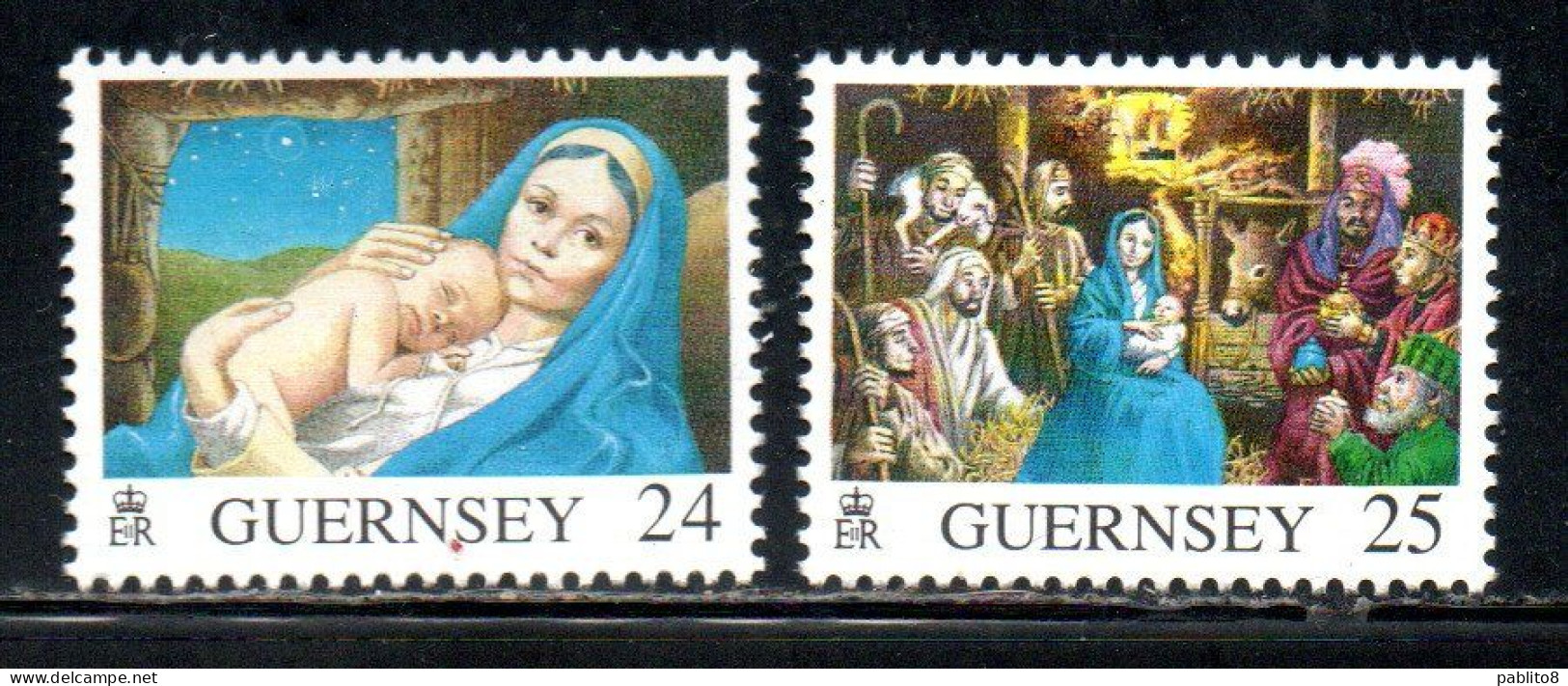 GUERNSEY GUERNESEY 1996 CHRISTMAS NATALE NOEL WEIHNACHTEN NAVIDAD NATAL COMPLETE SET SERIE COMPLETA MNH - Guernsey