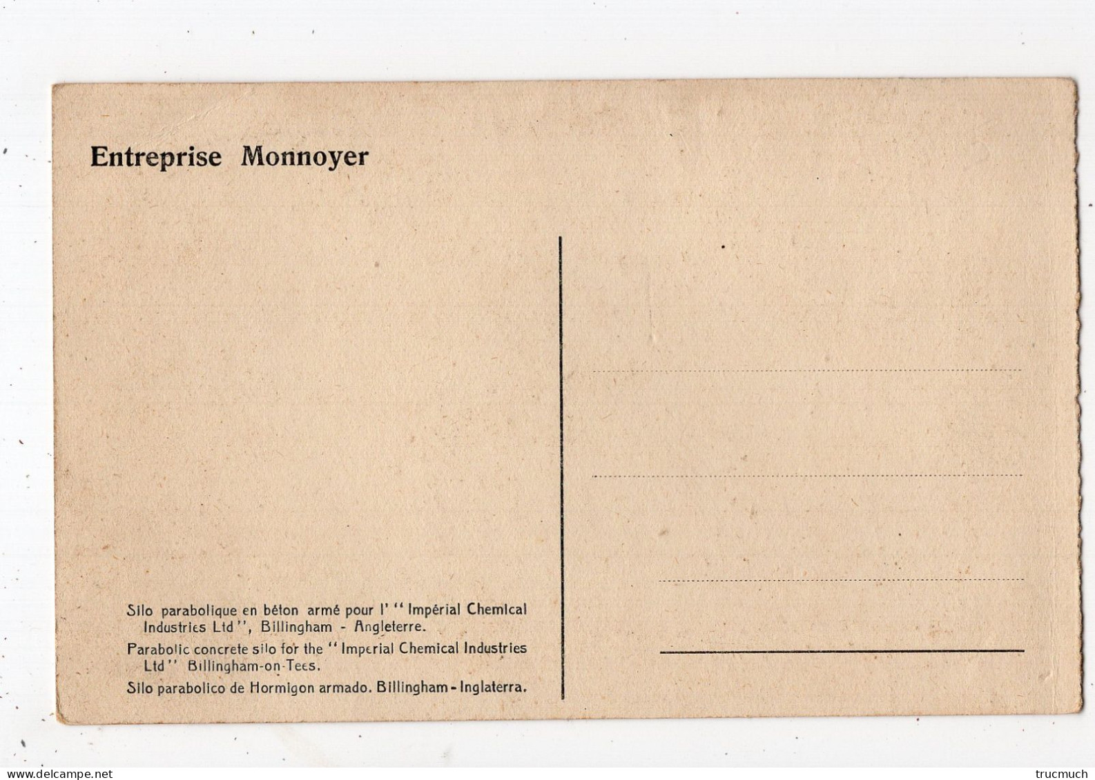 361 - BILLINGHAM - Imperial Chemical Industries - Entreprise MONNOYER - Altri & Non Classificati