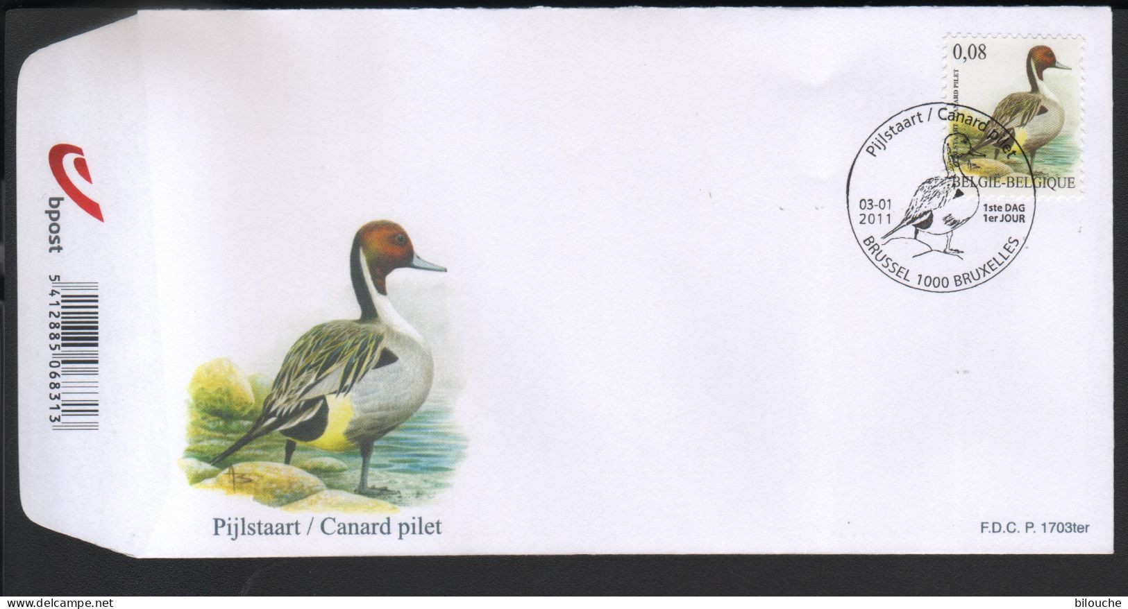 BUZIN / FDC / COB 4091 / CANARD PILET / PIJLSTAART - 1985-.. Oiseaux (Buzin)
