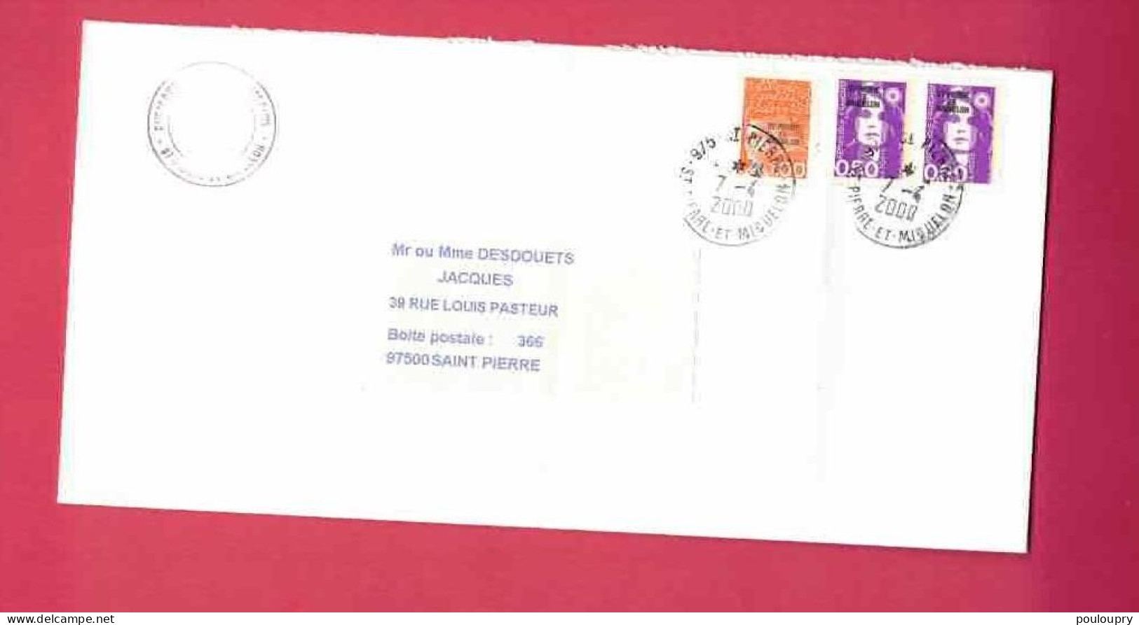 Lettre De 2000 Pour Saint-Pierre - YT N° 516 En Paire Et 663 - Affranchissement Mixte - Cartas & Documentos