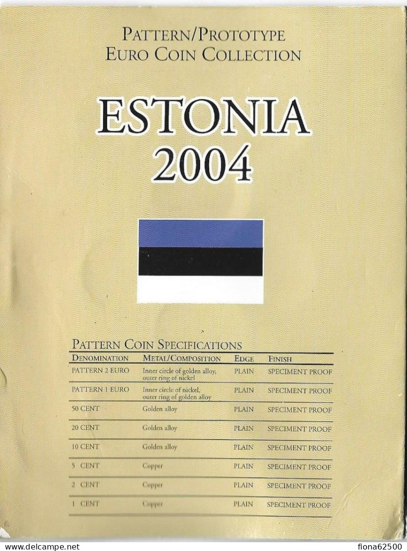 SERIE € ESSAIS 2004 . ESTONIE . - Essais Privés / Non-officiels