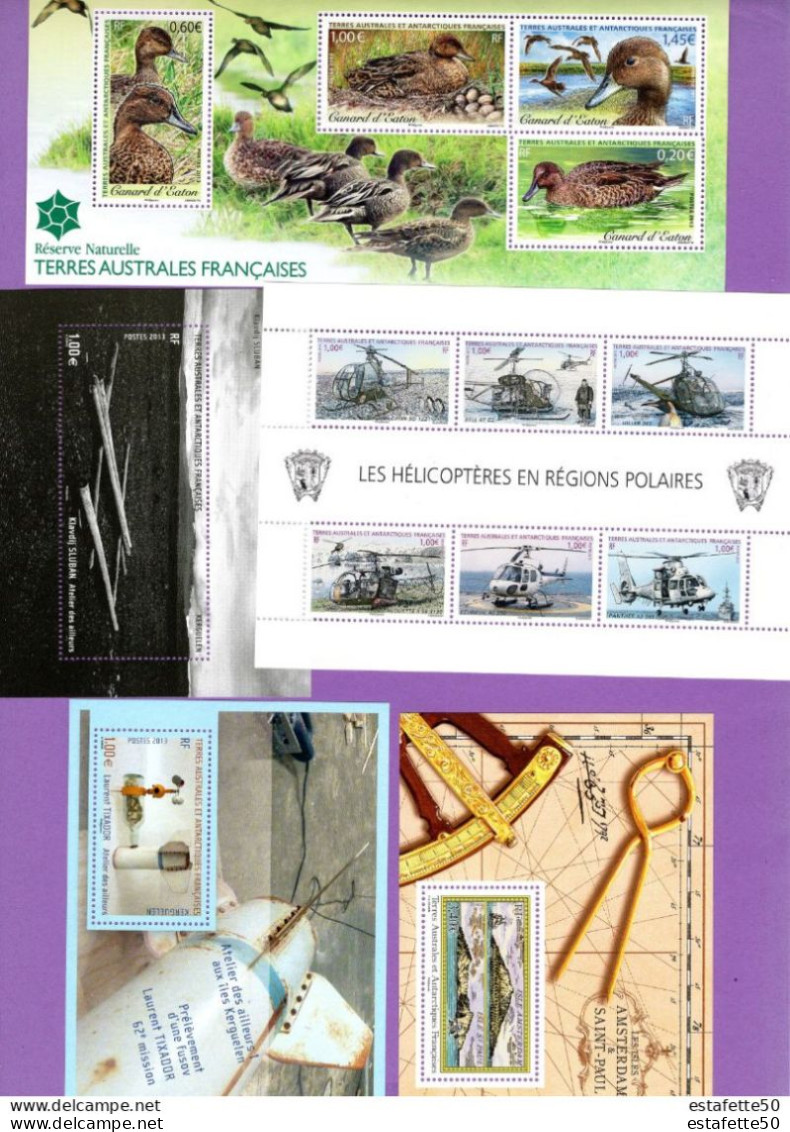 TAAF;2013;année Complète; TP N°641 à 685 + Tous Les Blocs,sans Le Carnet De Voyage ;NEUFS**;MNH - Années Complètes