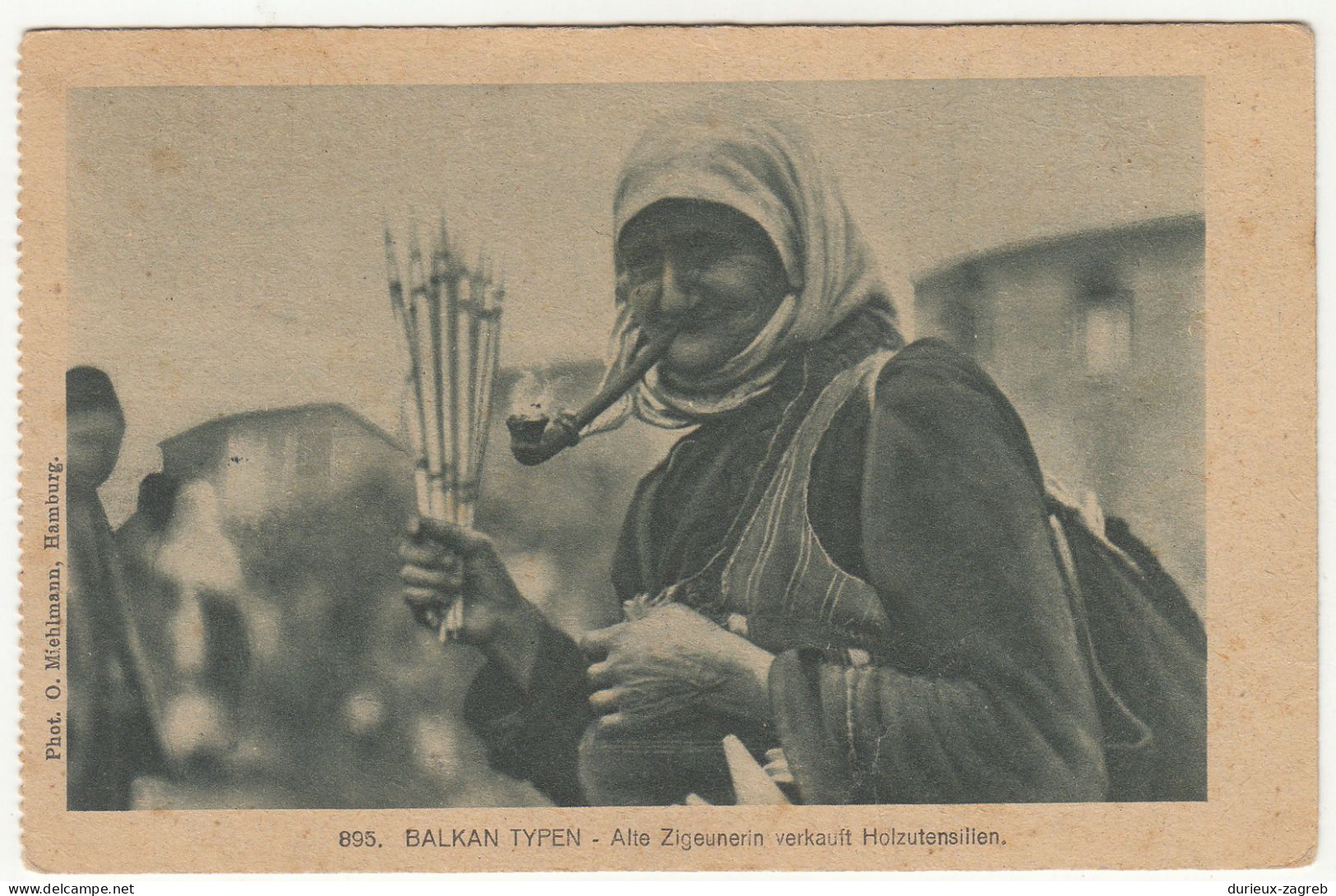 Old Postcard Balkan Typen - Alte Zigeunerin - Gypsy - Posted Feldpost 1917 Mnu. Kol. 251 To Berlin B240401 - Europa