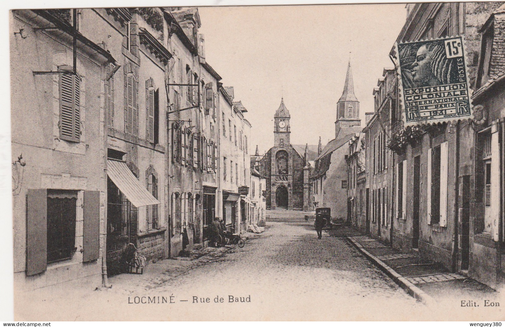 56 LOCMINE -       Rue De Baud        TB  PLAN 1931.    RARE - Locmine