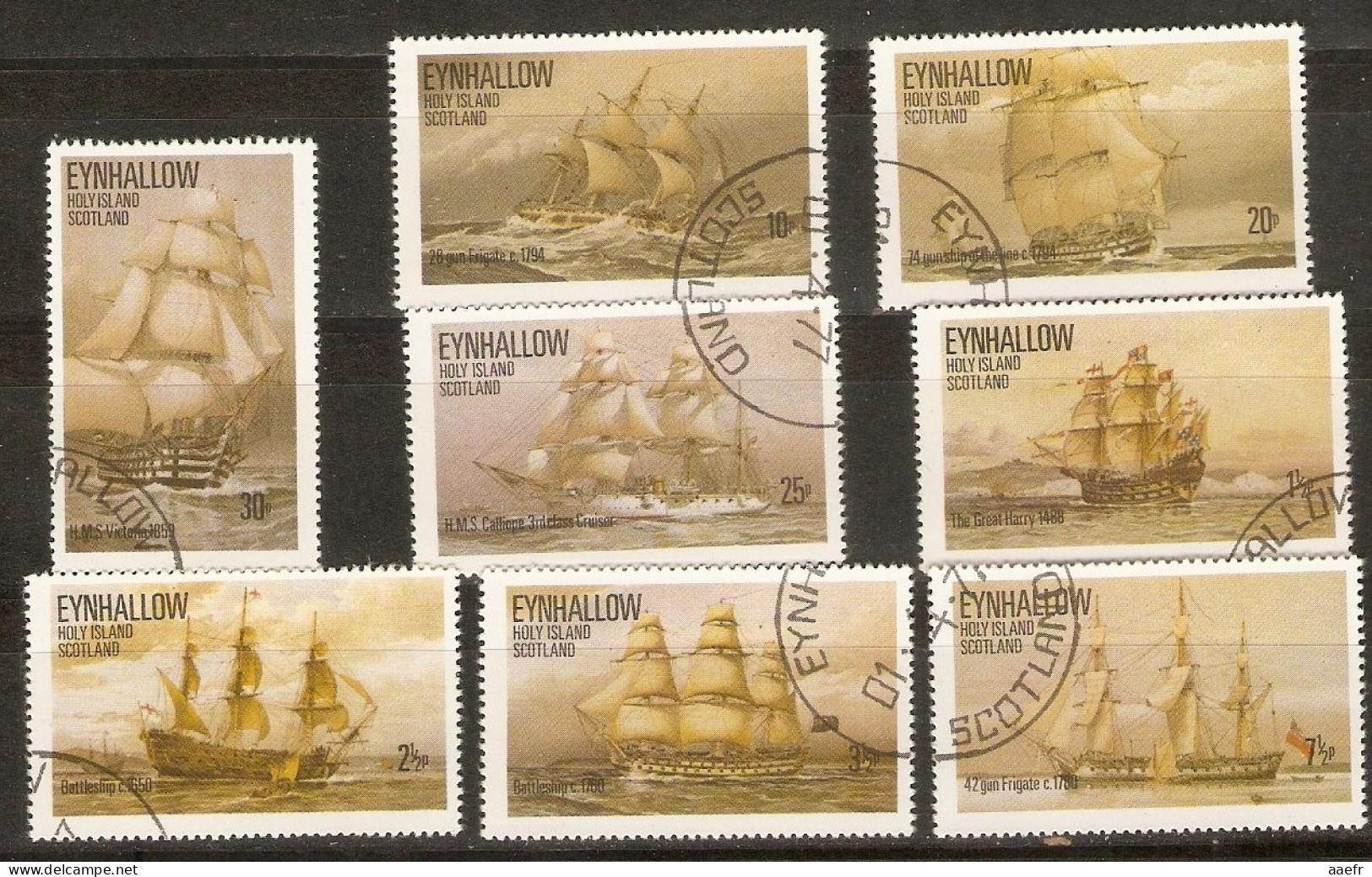 Ecosse - Eynhallow 1976 - Sailing Ships - Série Complète ° - Vignettes - Cinderellas - Non Classificati
