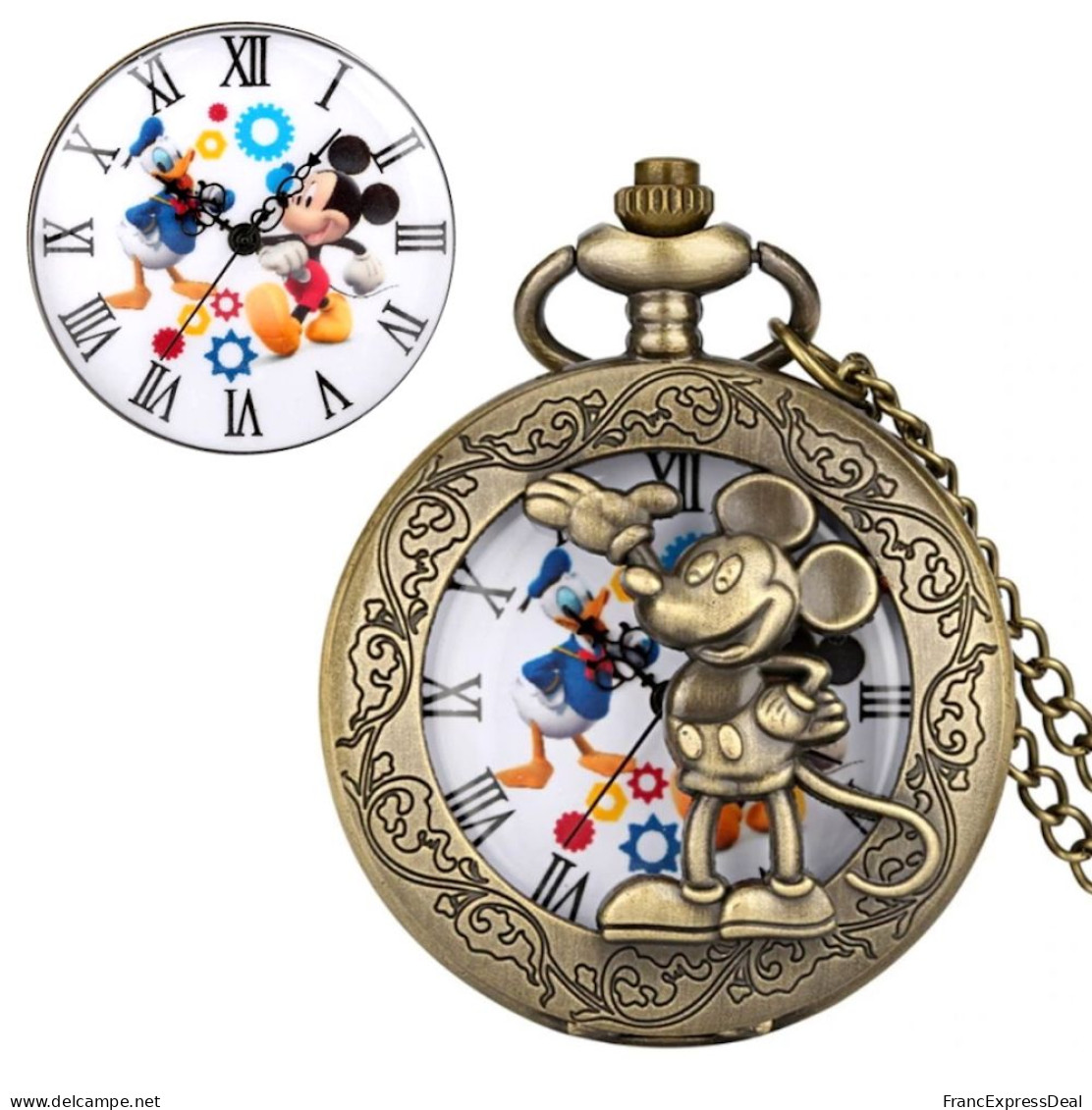 Montre Gousset NEUVE - Mickey Et Donald - Relojes De Bolsillo