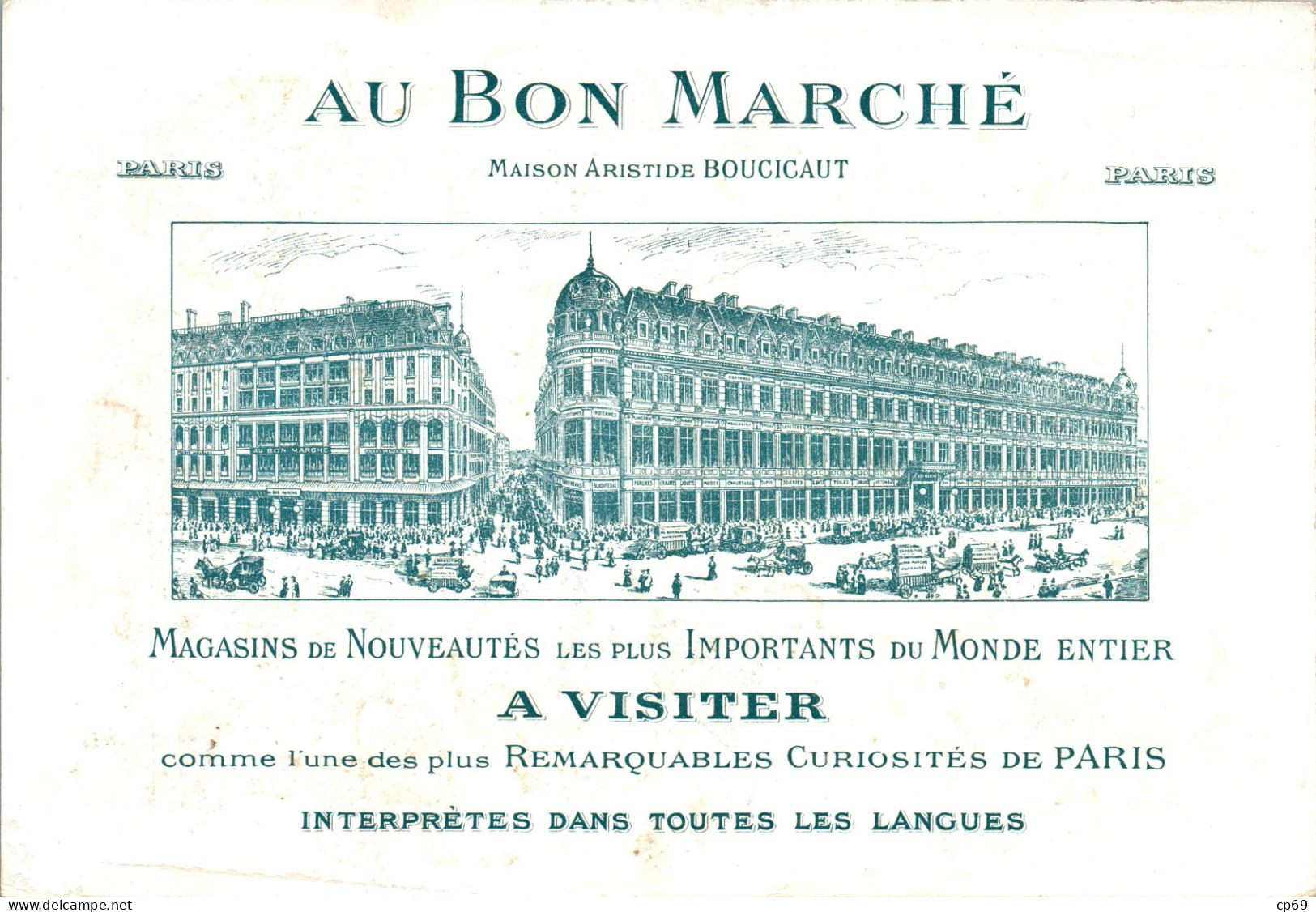 Chromo Au Bon Marché CHA-1 - N°2 L'Ecole School - Animaux Humanisés Animali Personificati Cochon Canard Lapin En B.Etat - Au Bon Marché