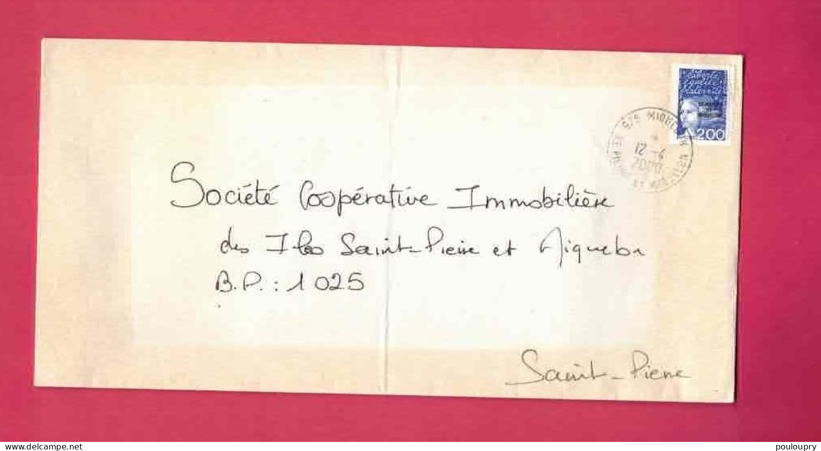 Lettre De 2000 Pour Saint-Pierre - YT N° 664 - Seul Sur Lettre - Oblitération De Miquelon - Briefe U. Dokumente