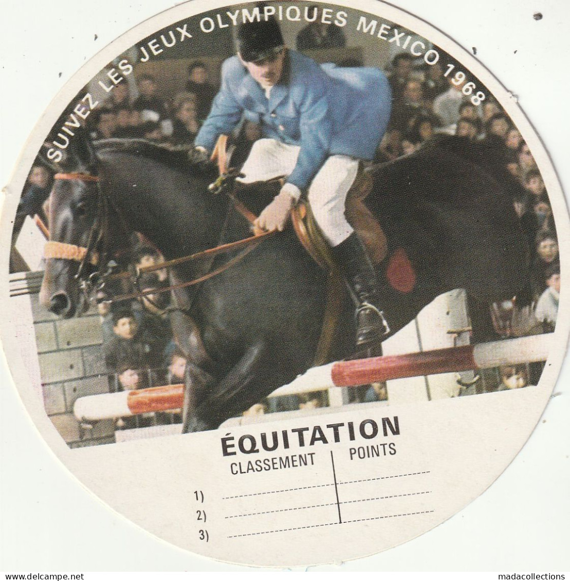 Jeux Olympiques De Mexico 1968 - Equitation - Classement Et Point - Sport
