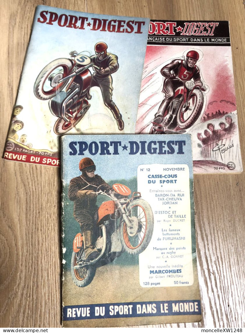 Sport Digest Lot 3 X N° 12-31-41 - Moto...- Dessins De Pellos - Autres & Non Classés