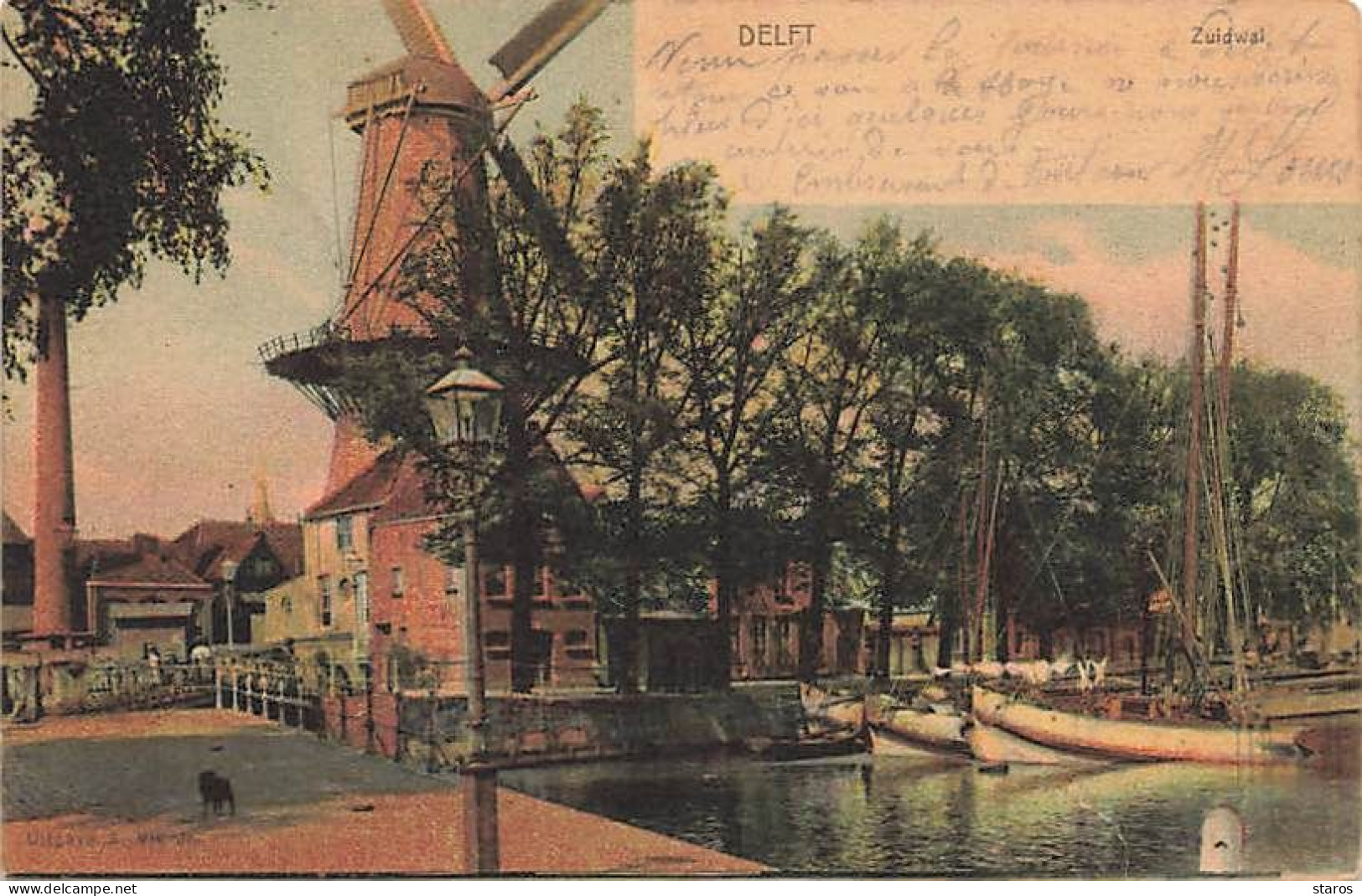 Pays-Bas - Delft - Zuidwal - Moulin à Vent - Windmill - Delft