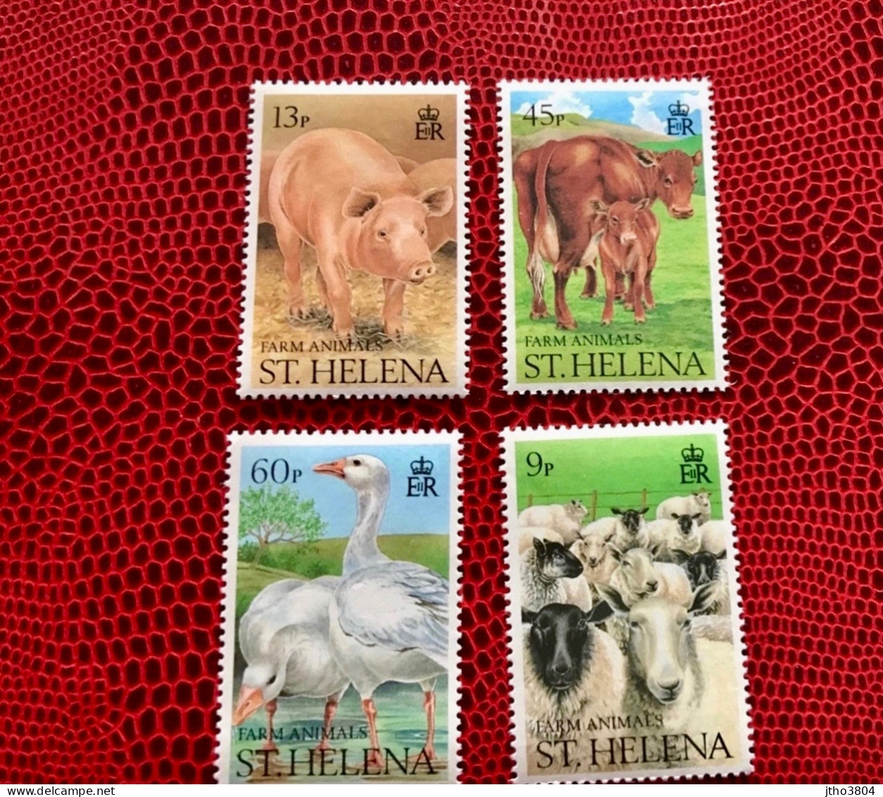 Sainte Helene St. HELENA 1980 4v Neuf MNH ** Farm Animals Bull Pig Bird Goat - Farm