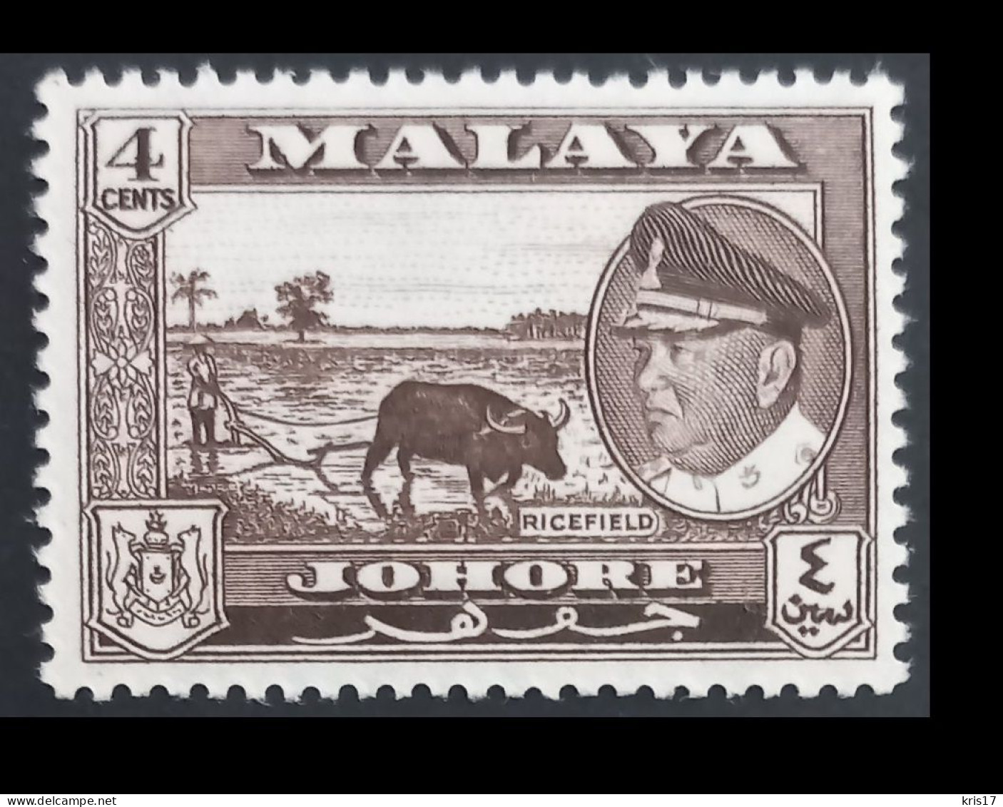 (TI)(MLYJO57-4) MALAYSIA MALAYA 1957 JOHORE, Neufs, ** , MNH, 4cents - Johore