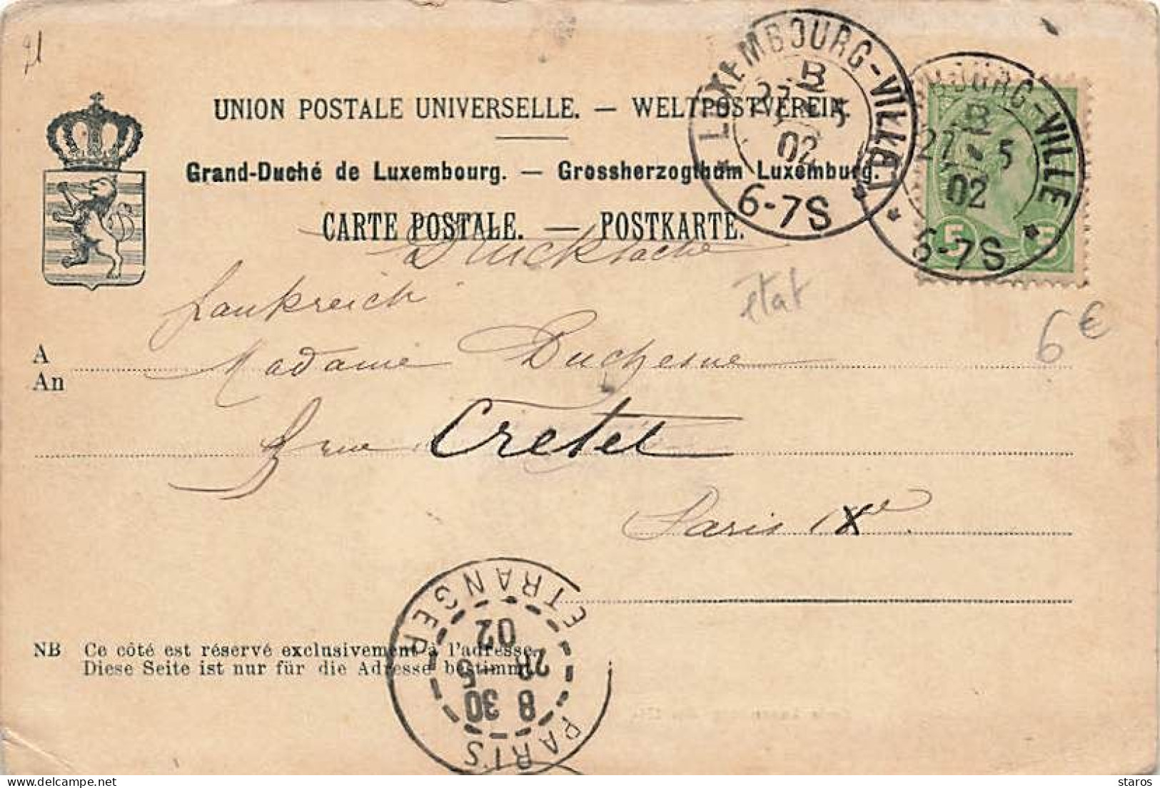 Luxembourg - RODANGE - Grand-Duché De Luxembourg - Carte Vendue En L'état - Rodingen