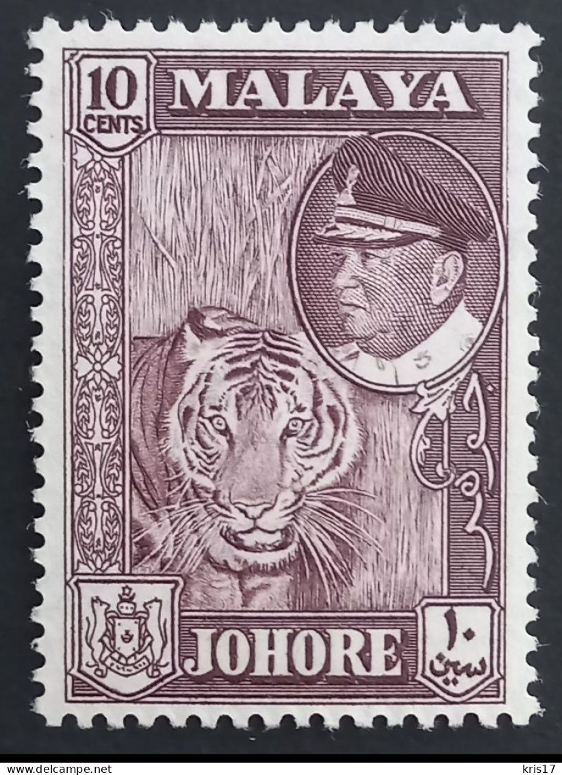 (TI)(MLYJO57-5) MALAYSIA MALAYA 1957 JOHORE, Neufs, ** , MNH, 10cents - Johore