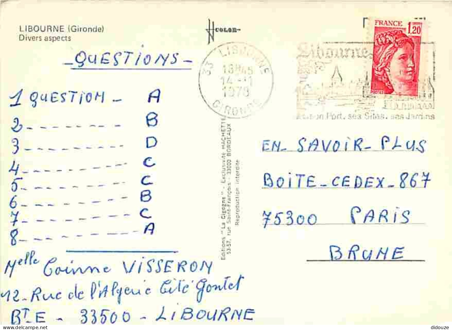 33 - Libourne - Multivues - Automobiles - Flamme Postale - CPM - Voir Scans Recto-Verso - Libourne