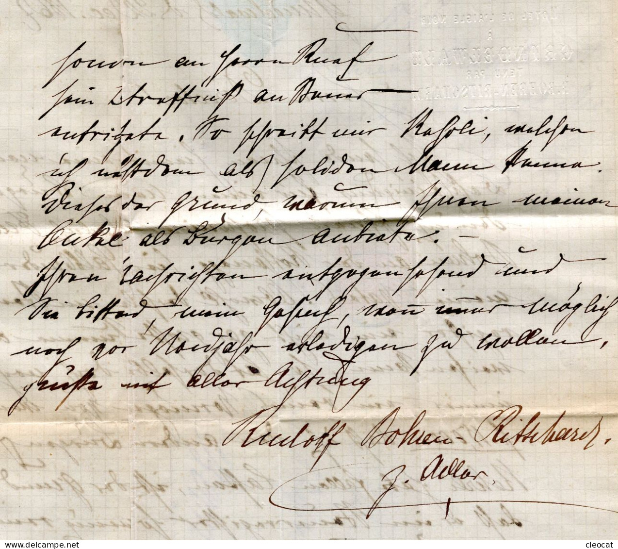 Faltbrief Von Grindelwald Nach Bern 1867 - Cartas & Documentos