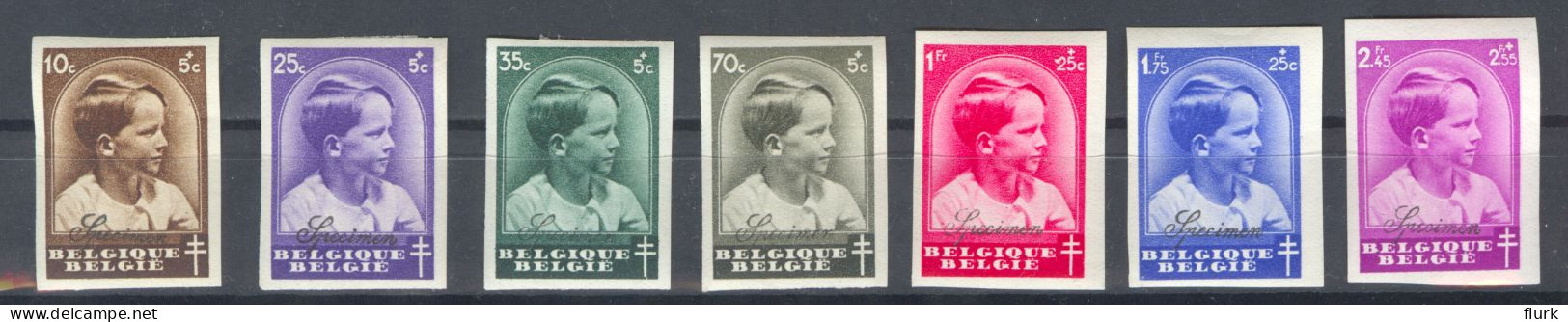 België Nr 438-445 (441 Ontbreekt) Ongetand X-XX Perfect - 1931-1940